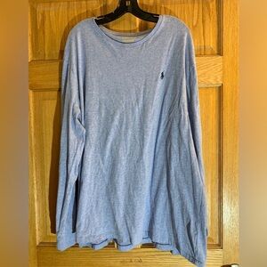 Polo Ralph Lauren Shirt Adult XXL Blue Navy Long Sleeve Cotton Men 190/108B Pony